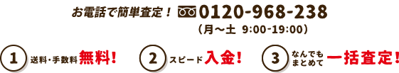送料無料・スピード入金・一括査定